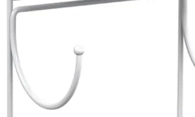 Sorbus Wall Mounted Towel Rack With Shelf In White