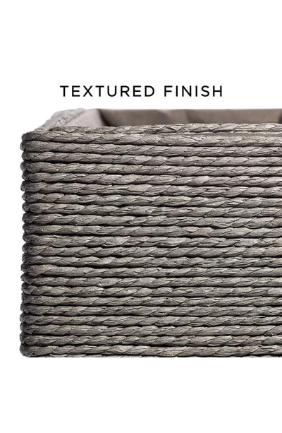 Sorbus Set Of 4 Woven Rope Storage Baskets In Grey