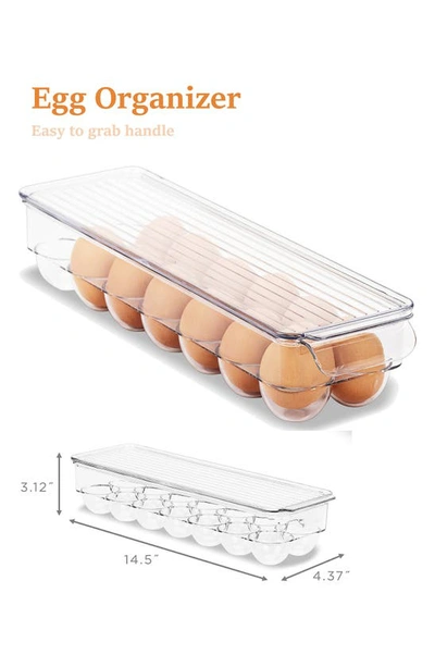 Sorbus Set Of 4 Clear Organizer Fridge Bins In Clear