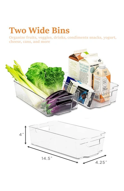 Sorbus Set Of 4 Clear Organizer Fridge Bins In Clear
