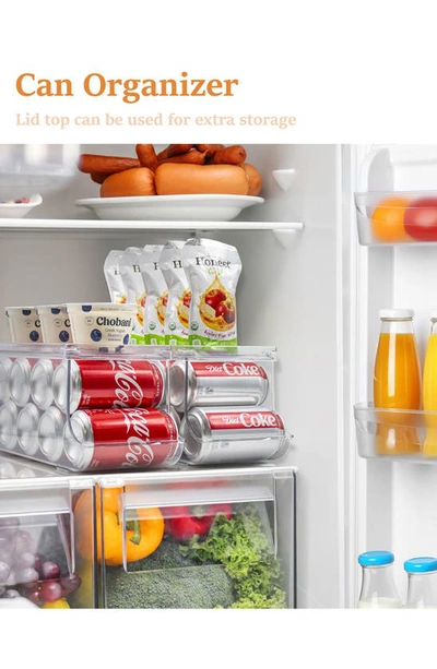 Sorbus Set Of 4 Clear Organizer Fridge Bins In Clear