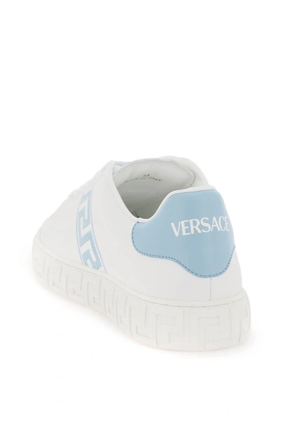 Shop Versace Greca Sneakers With Embroidery In Multicolor