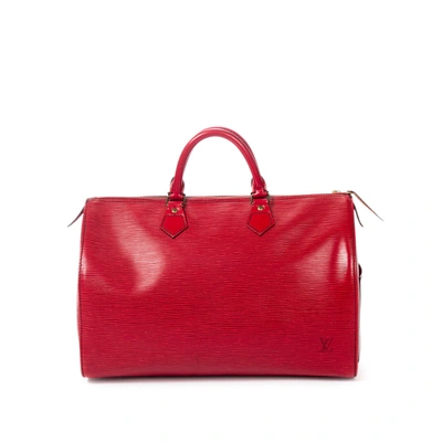 Pre-owned Louis Vuitton Speedy 35 In Red