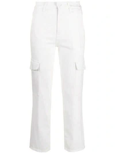 Shop 7 For All Mankind Logan Cargo Denim Jeans In White