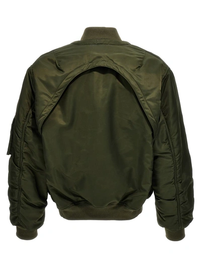 Shop Alexander Mcqueen 'harness' Bomber Jacket In Green