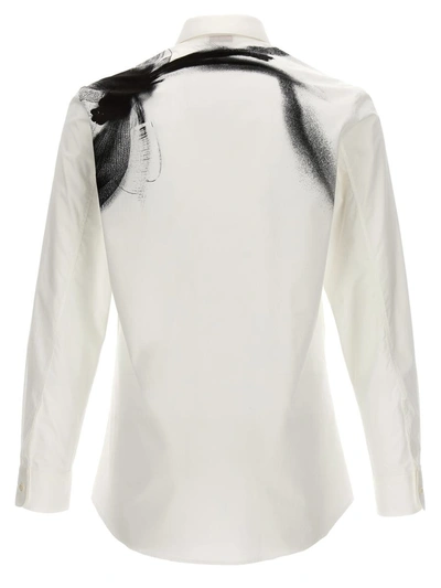 Shop Alexander Mcqueen Printed Shirt In White/black