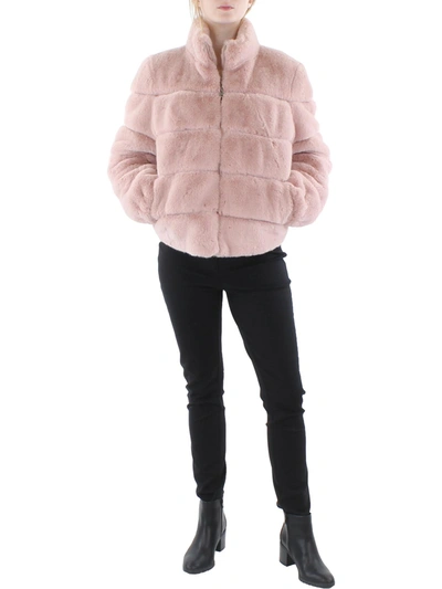 Shop Generation Love Jodi Womens Quilted Warm Faux Fur Coat In Beige