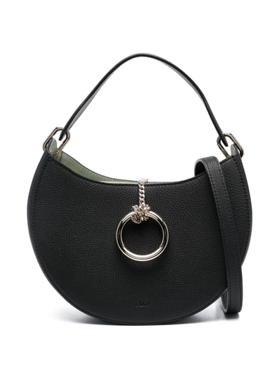 Shop Chloé Arlène Leather Crossbody Bag In Black