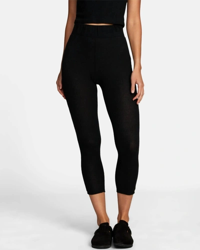 Shop Rvca With Love High-waisted Leggings In Black