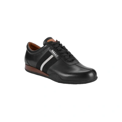 Shop Bally Frenz Men's 6230486 Black Leather Sneakers