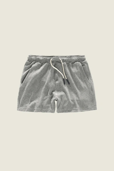 Shop Oas Grey Terry Shorts In 10-grey In Multi
