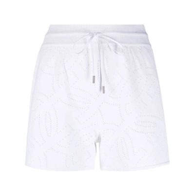 Ferragamo Gancini Pattern Drawstring Short In White