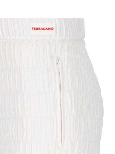 Shop Ferragamo Salvatore  Trousers In White