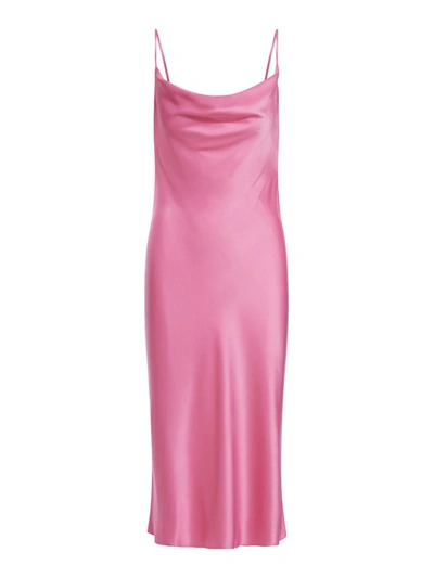 Shop Stella Mccartney Day Evening Dress In Pink & Purple