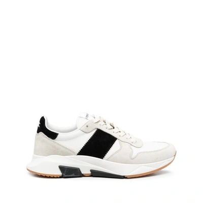 Shop Tom Ford Sneakers In White/black