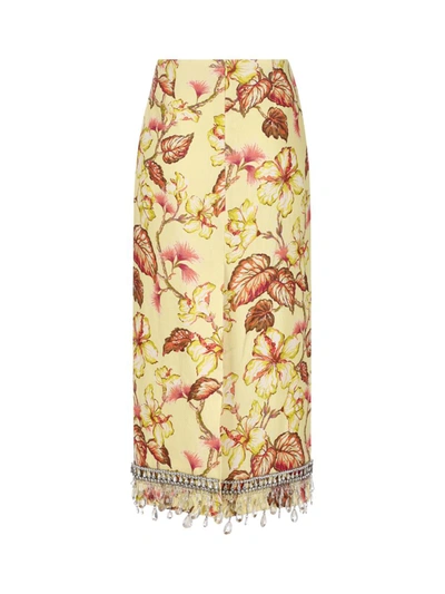 Shop Zimmermann Skirts In Yellow Hibiscus