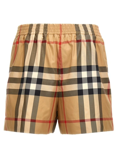 Shop Burberry 'debra' Shorts In Beige