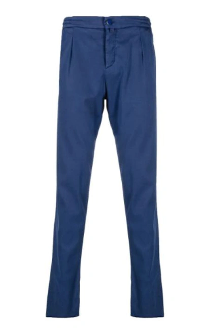 Shop Kiton Pants In Blue