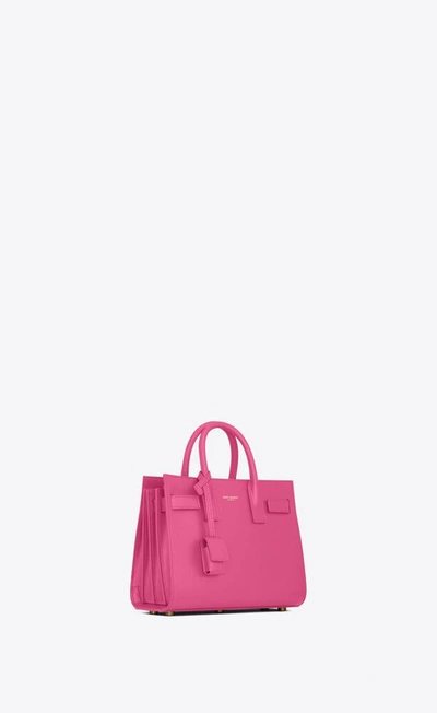Shop Saint Laurent "sac De Jour Nano" Tote Shoulder Bag In Pink