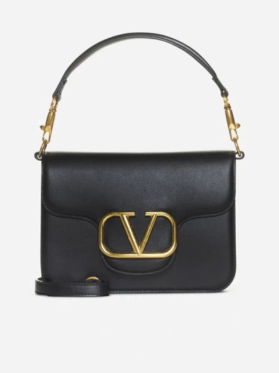Shop Valentino Loco' Leather Shoulder Bag In Black