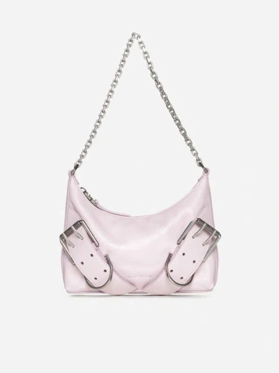 Shop Givenchy Voyou Leather Chain Bag In Old Pink