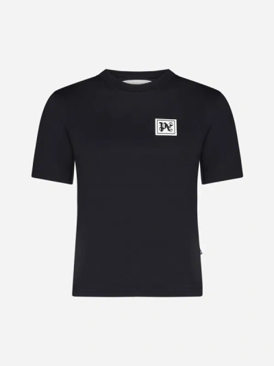 Shop Palm Angels Pa Ski Club Cotton T-shirt In Black,white