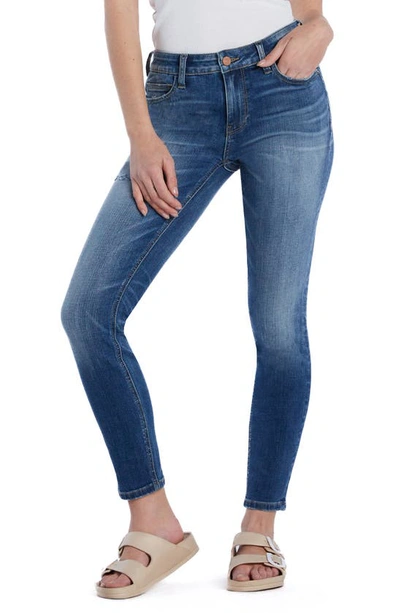 Shop Hint Of Blu Brilliant High Waist Skinny Jeans In Blue Glee
