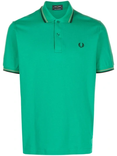 Shop Fred Perry Fp Twin Tipped Shirt Clothing In Green