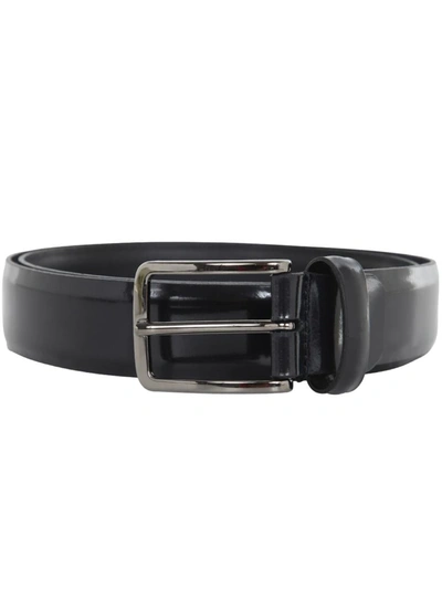 Shop Sait Brushed Leather Belt Accessories In Black
