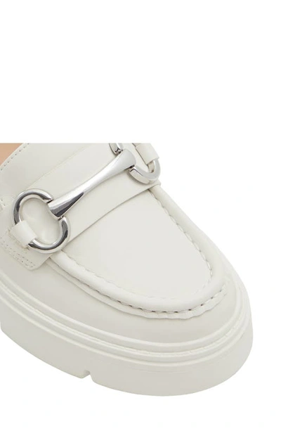 Shop Aldo Miska Platform Bit Loafer In White/ Bone