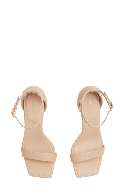 Shop Aldo Rosali Square Toe Sandal In Beige