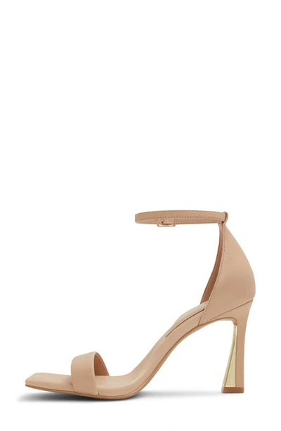 Shop Aldo Rosali Square Toe Sandal In Beige