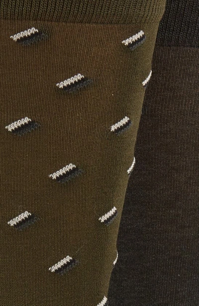 Shop Hugo Boss Boss Minipattern Assorted 2-pack Dress Socks In Open Green