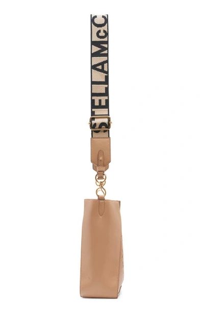 Shop Stella Mccartney Mini Faux Leather Crossbody Bag In 2600 Sand
