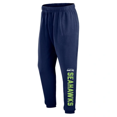 Fanatics Branded Navy Seattle Seahawks Big & Tall Chop Block Lounge Pants In Navy