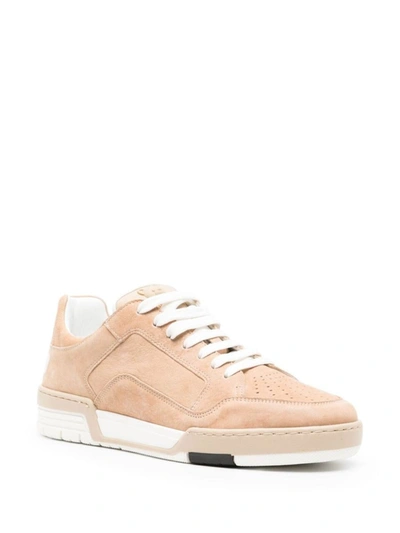 Shop Moschino Sneakers In Sand