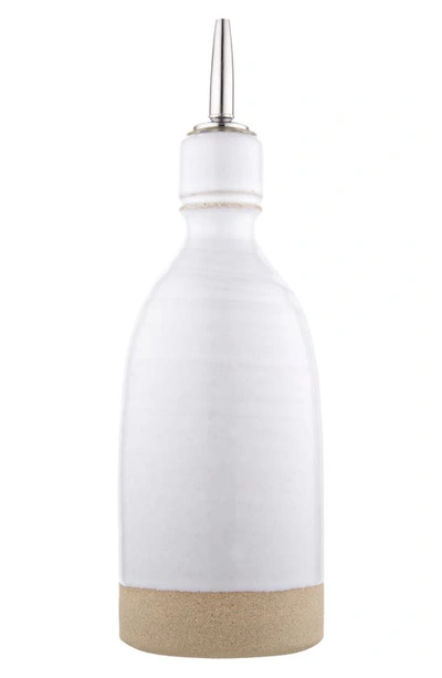 Farmhouse Pottery Medium Olive Oil Bottle In White