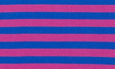 Shop Noah X The Cure Stripe Cotton Graphic T-shirt In Pink/ Blue