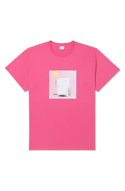 Shop Noah X The Cure 'three Imaginary Boys' Cotton Graphic T-shirt In Pink