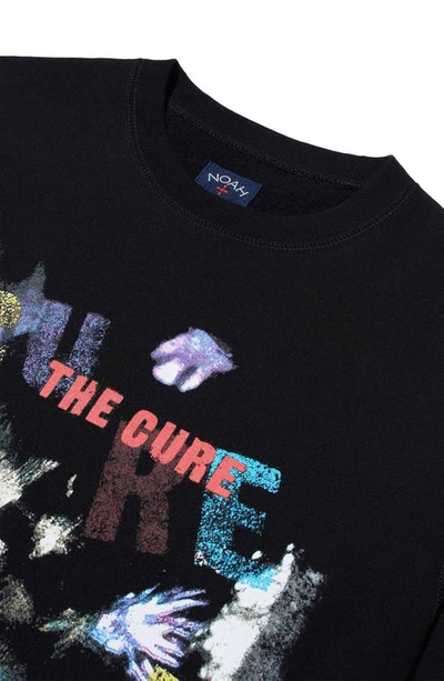 Shop Noah X The Cure 'disintegration' Cotton Graphic Sweatshirt In Black