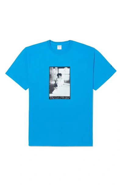 Shop Noah X The Cure 'why Can't I Be You' Cotton Graphic T-shirt In Blue
