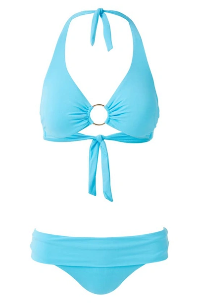 Shop Melissa Odabash Brussels Underwire Bikini Top In Turquoise