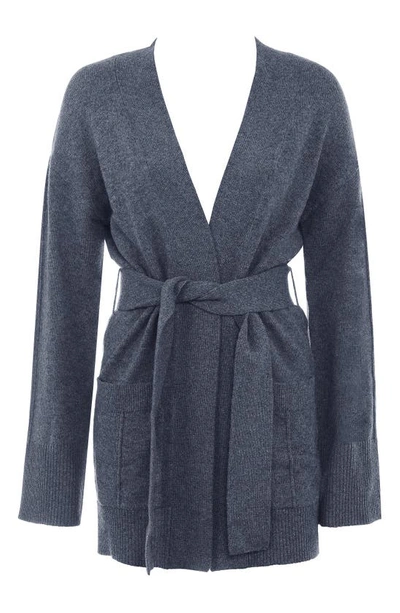House Of Cb Alaia Wrap Cardigan In Grey Melange