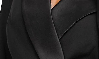 Shop Asos Design Crop Tuxedo Blazer In Black