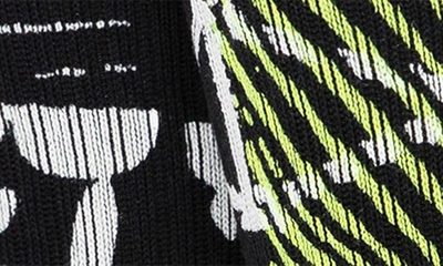 Shop Stance Distorted Cotton Blend Crew Socks In Black