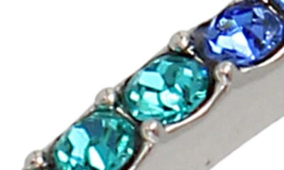 Shop Kurt Geiger Pavé Crystal Inside Out Hoop Earrings In Blue