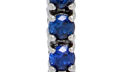 Shop Kurt Geiger London Rainbow Cubic Zirconia Linear Drop Earrings In Blue