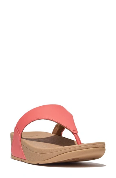 Shop Fitflop Lulu Flip Flop In Rosy Coral