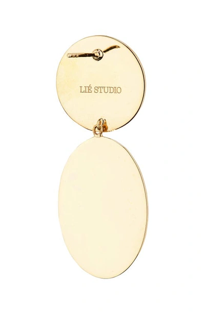 Lie Studio The Klara Drop Earrings In 18k Gp 925 Sterling Silver