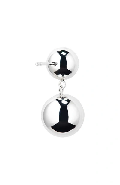 Lie Studio The Caroline Drop Earrings In Silver